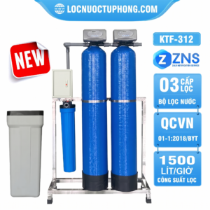 Bộ lọc tổng đầu nguồn gia đình KTF-312 - 3 Cấp, Van tự động, Xử lý Canxi, Sắt