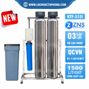 Bộ lọc tổng đầu nguồn gia đình KTF-312i - 3 cấp, Van tự động, Xử lý Canxi